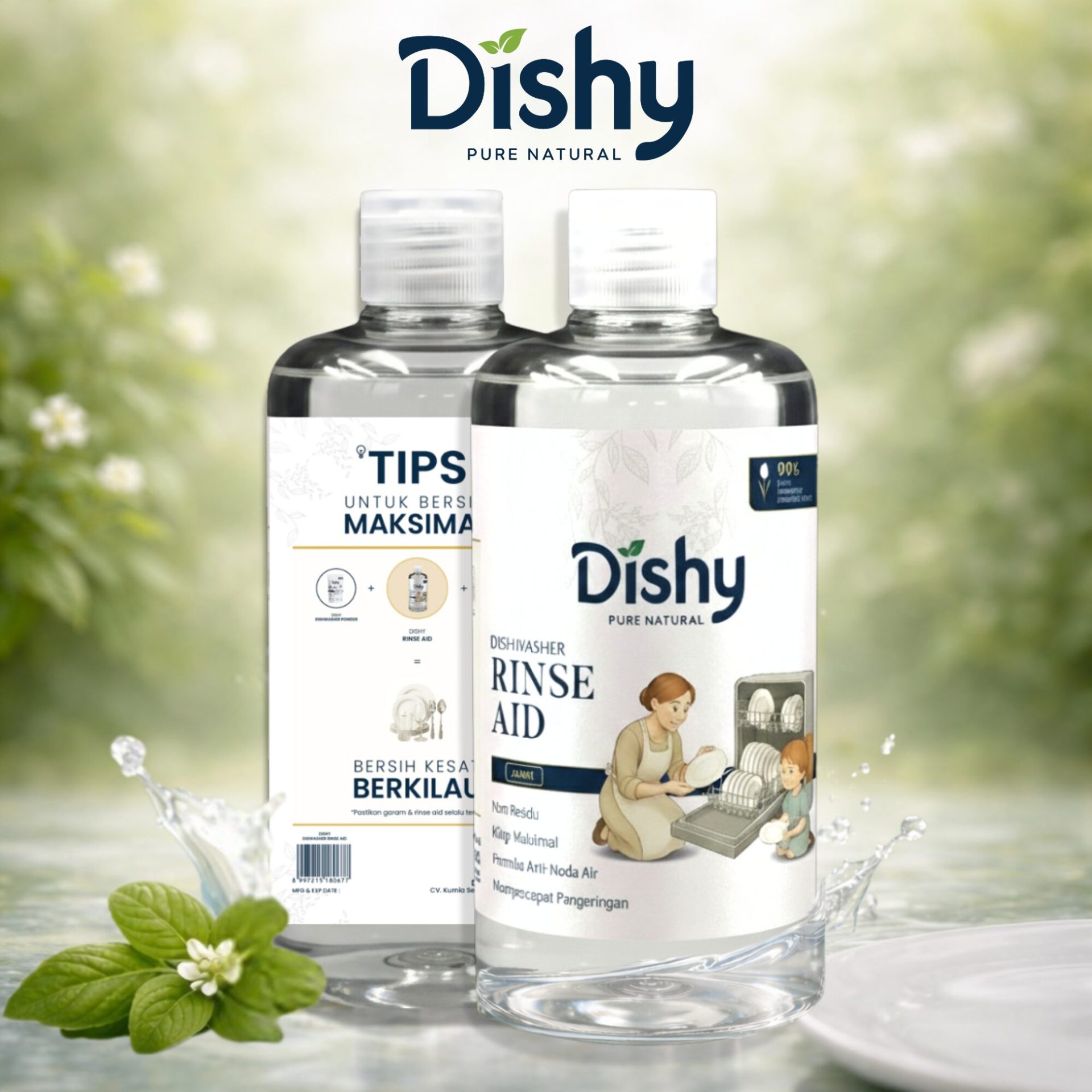 40_20260306_130410_0002 Dishy Rinse Aid Pure Natural - Cairan Pengering Mesin Cuci Piring Dishwasher Anti Noda Air - Image 1